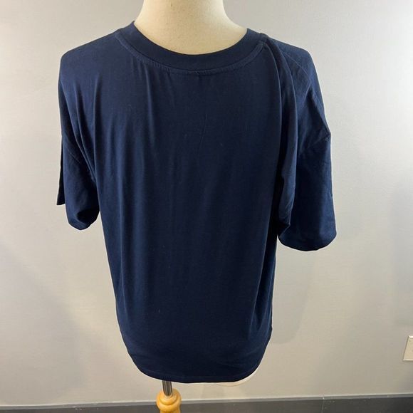 NWOT ABOUND Navy Blue Crew Neck Open Book Club Tee (S) - Picture 5 of 8